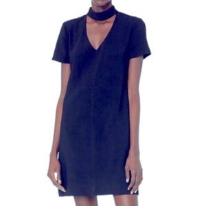 Trina Turk Silver Luxe Choker Black Dress